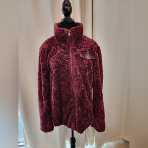 EUC Pendleton Dark Red / Wine Furry Zip Jacket